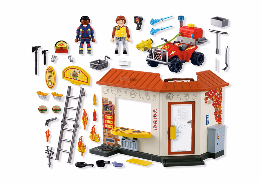 Fire Quad with Burger Shop