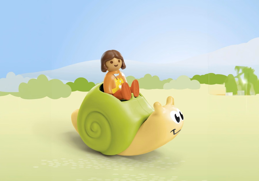 JUNIOR: Rocking Snail with Rattle Feature
