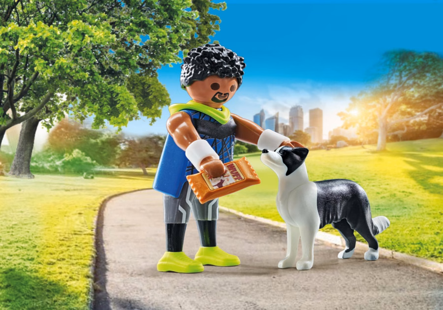Jogger with Border Collie