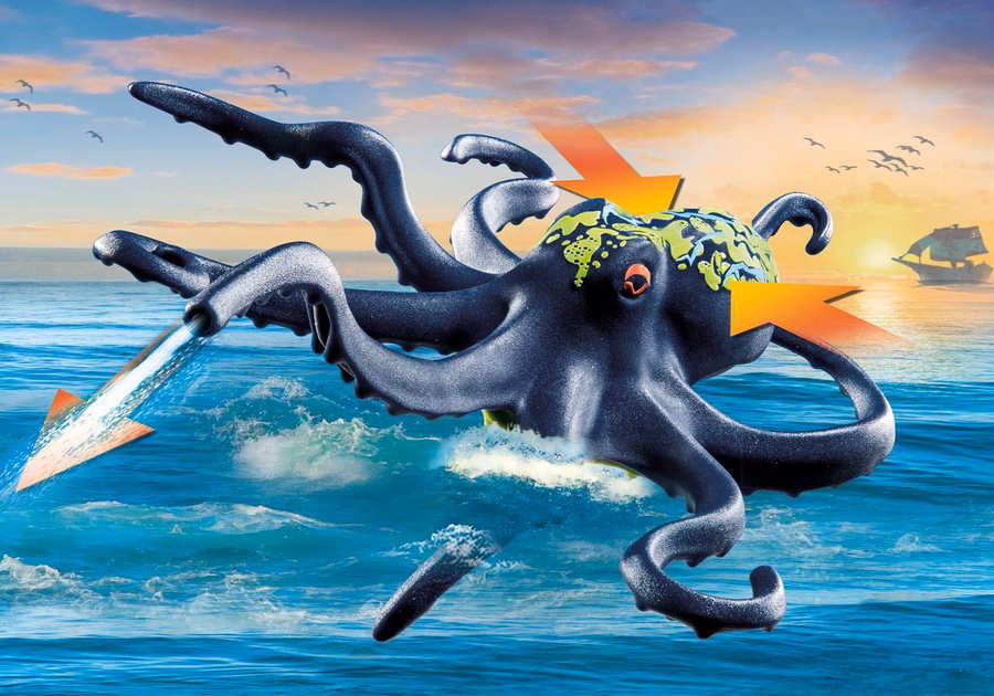 Battle against the Giant Octopus